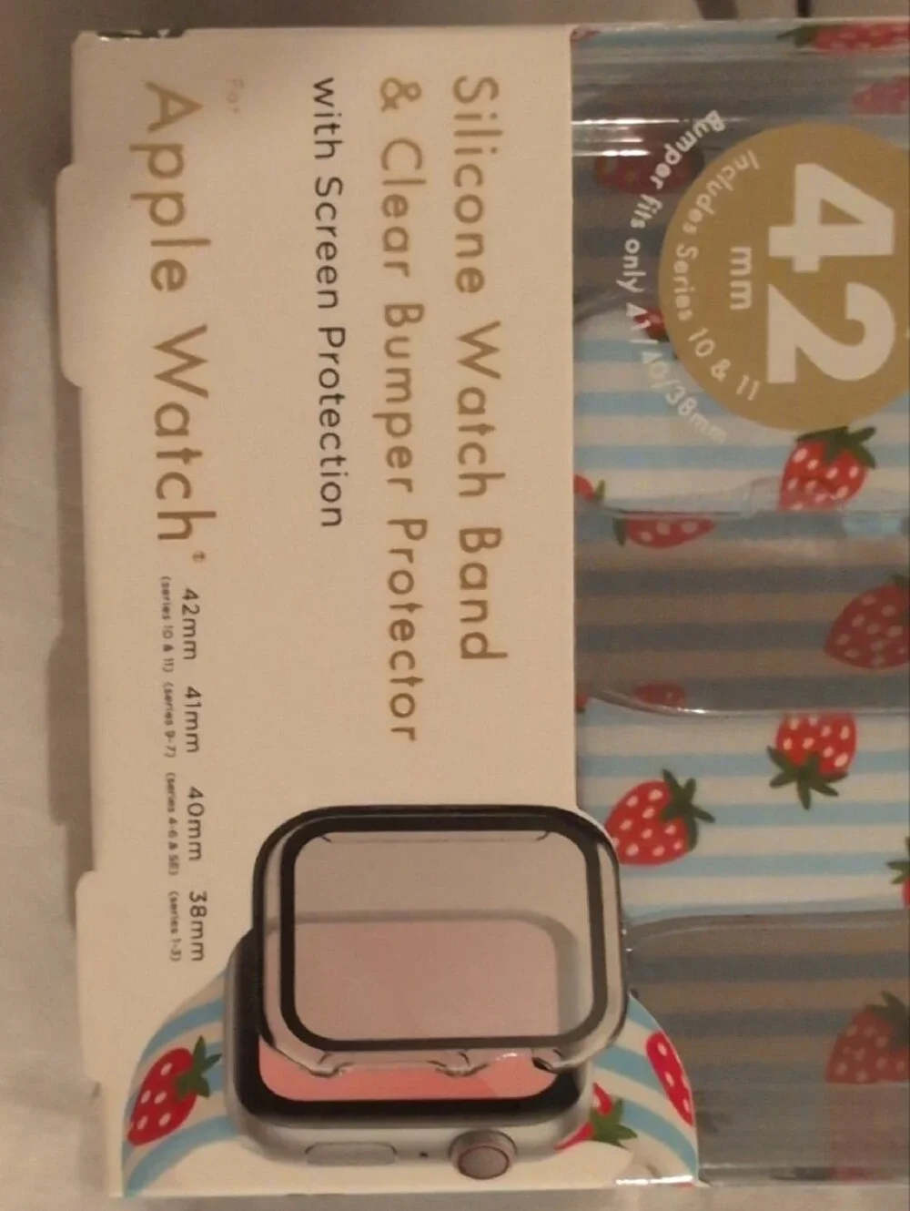 Pink Sky Strawberry Silicone Watch Band for 42mm Apple Watch